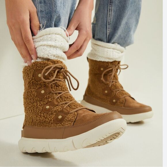 Sorel Explorer II Joan Cozy Waterproof Boot in Delta Fawn 9 - Picture 5 of 14
